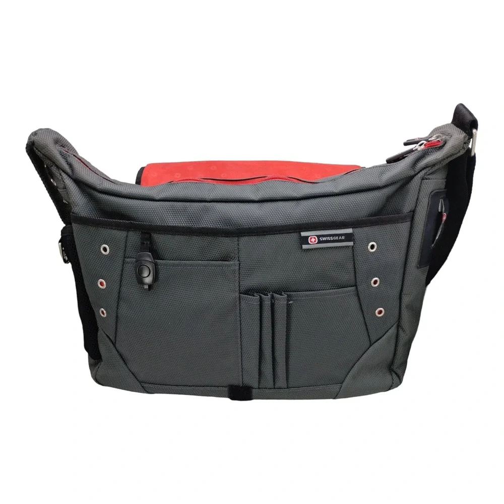Swiss Gear Laptop Messenger Bag Shoulder Cloth Gray Dark Grey‎ Black Swissgear